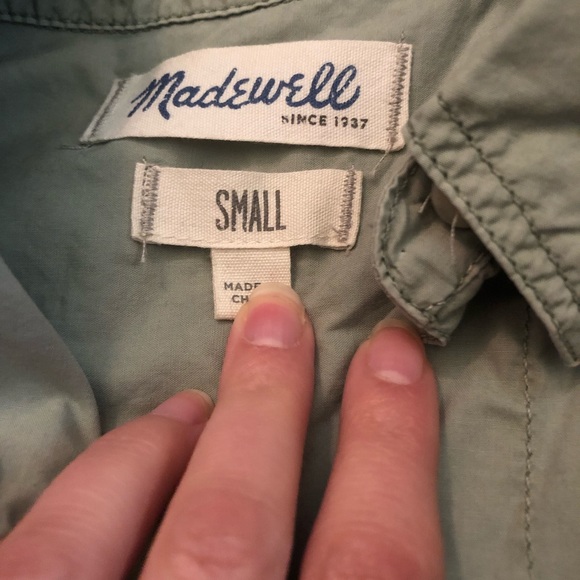 Green Madewell button down light weight - Picture 4 of 5